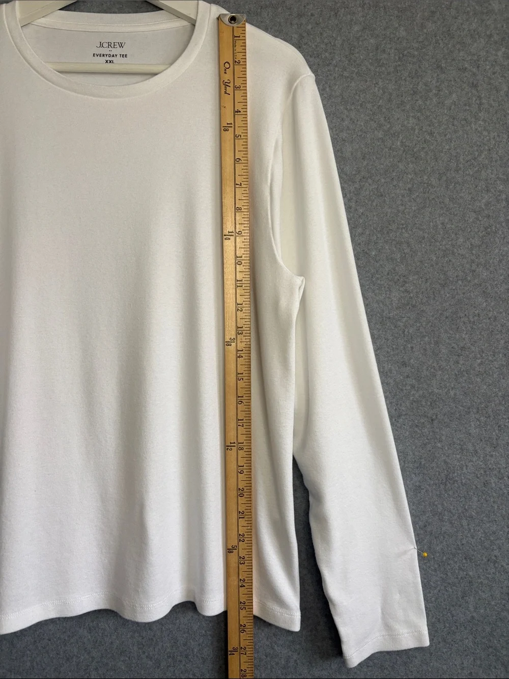 J. Crew Everyday Tee Long Sleeve Crewneck Top XXL White